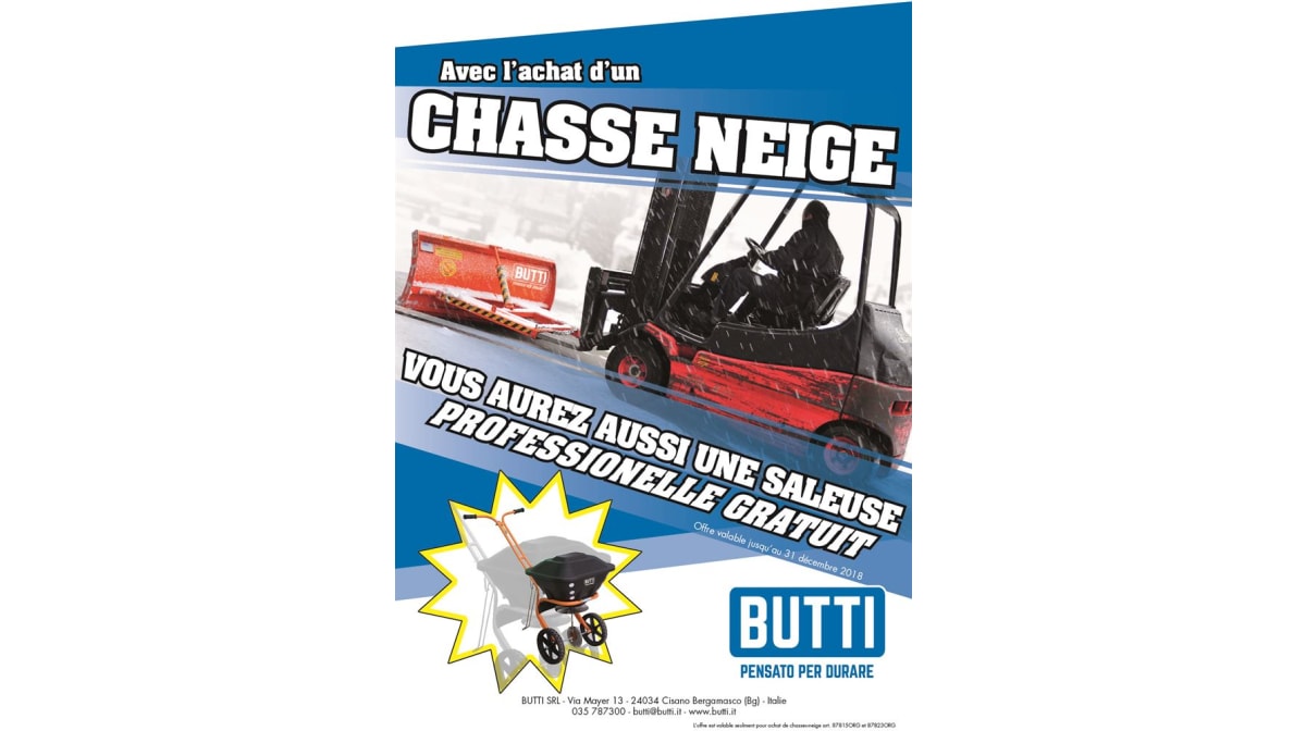 Achetez un chasse-neige et recevez un cadeau gratuit