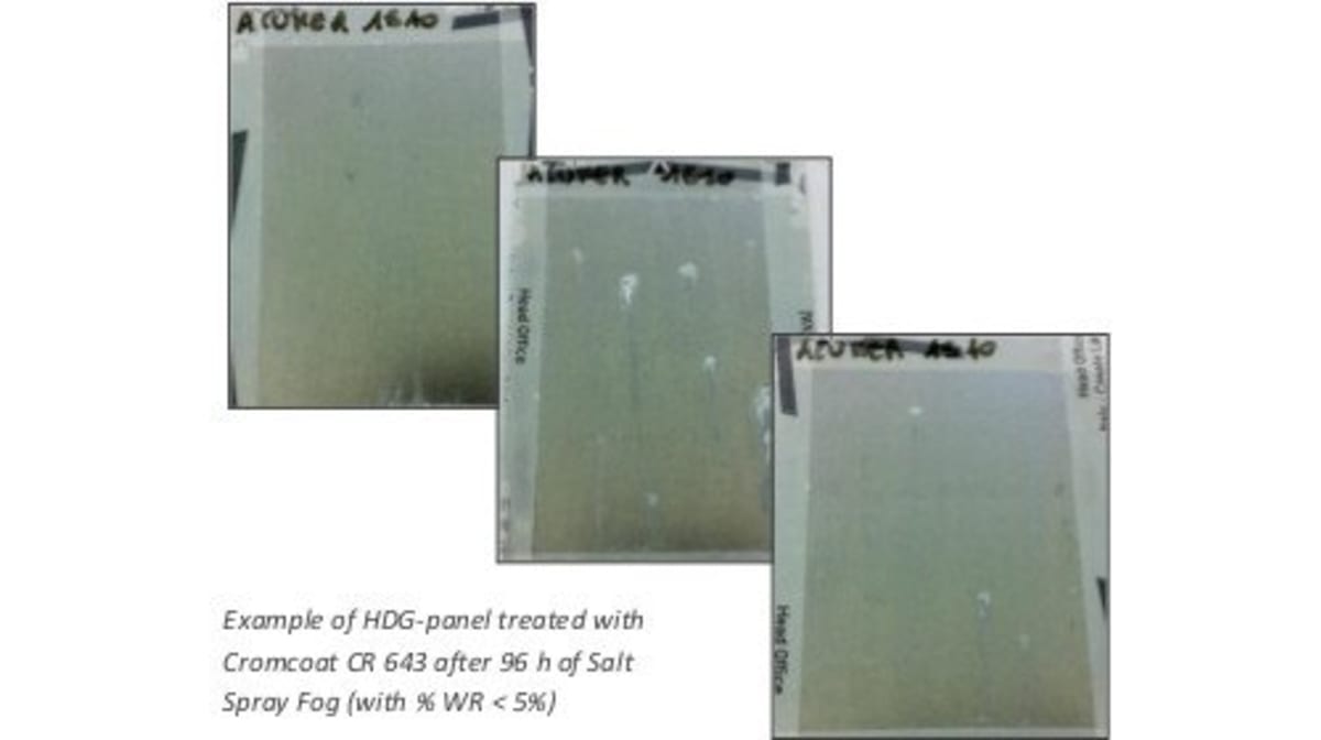 Condoroil's response to passivation of hot galvanized steel coils