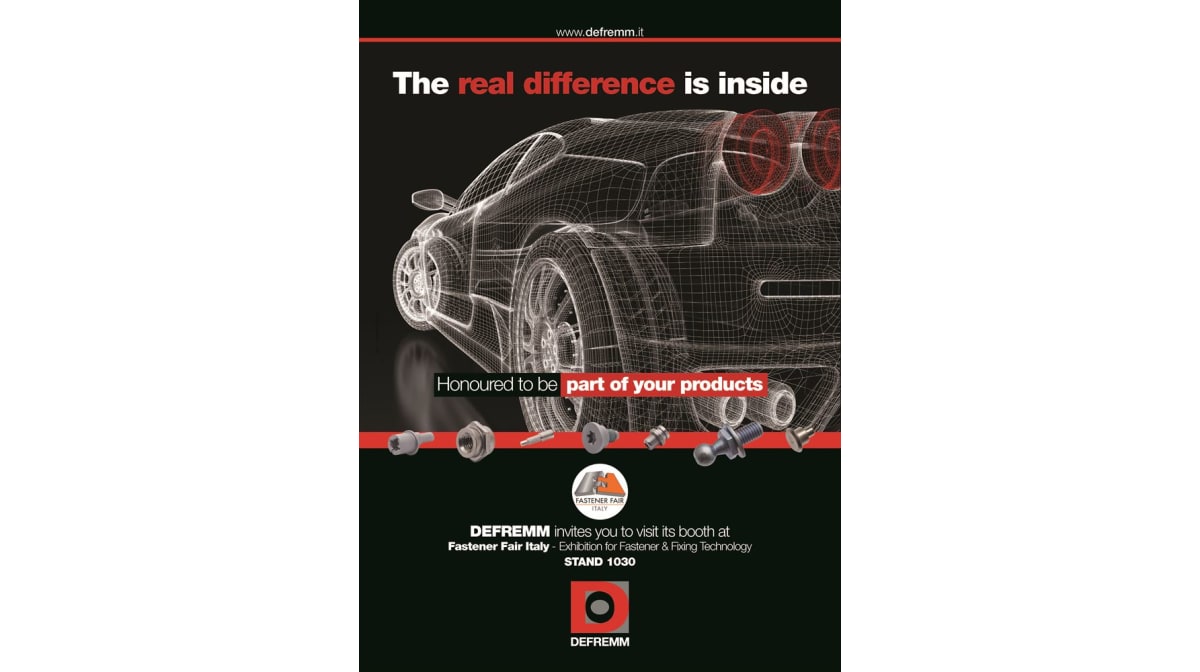 Standard and special small metal parts: Defremm at Fastener Fair Italy