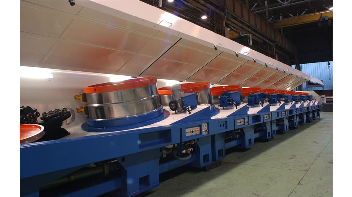 Eurodraw MTS 1200, linea di trafilatura ad alta velocità per diametri fino a 18 mm