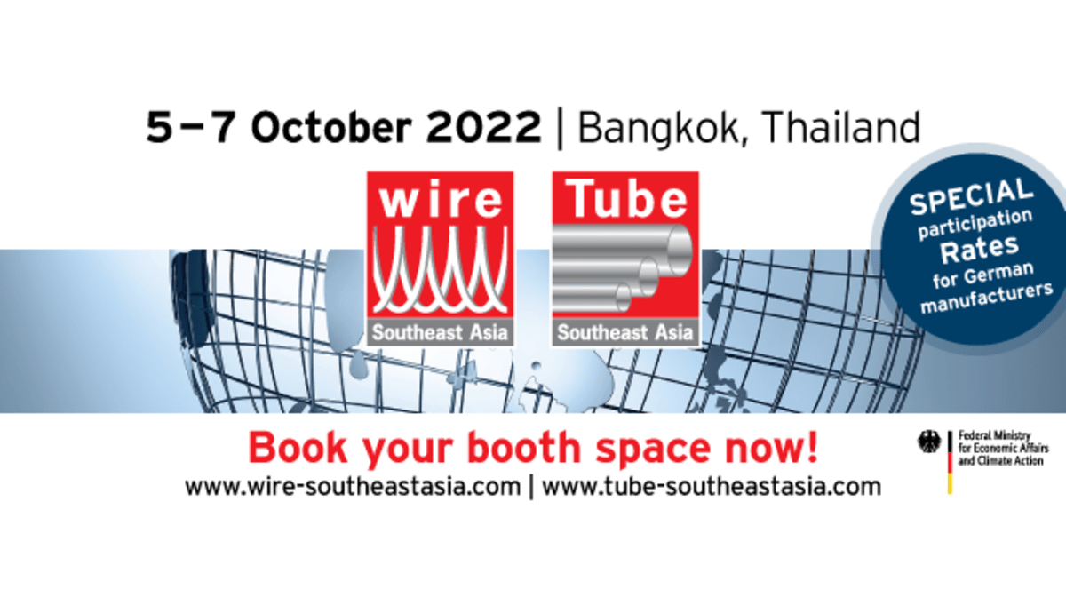 wire and Tube Southeast Asia 2022: un’occasione per incontrare gli esperti FUHR