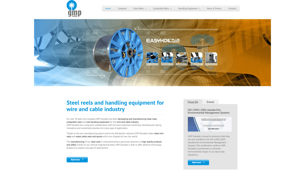 GMP Slovakia, ecco il nuovo sito web aziendale