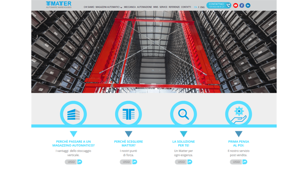 Matter automatic warehouses: a new website