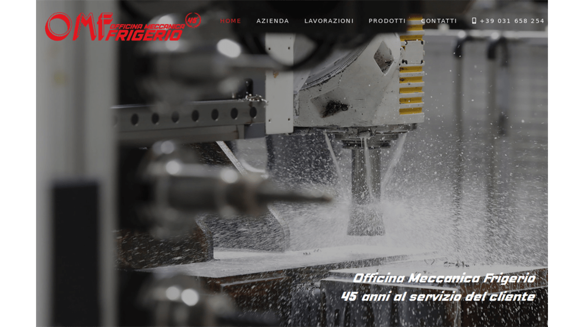 Officina Meccanica Frigerio festeggia il 45° anniversario con un nuovo sito web