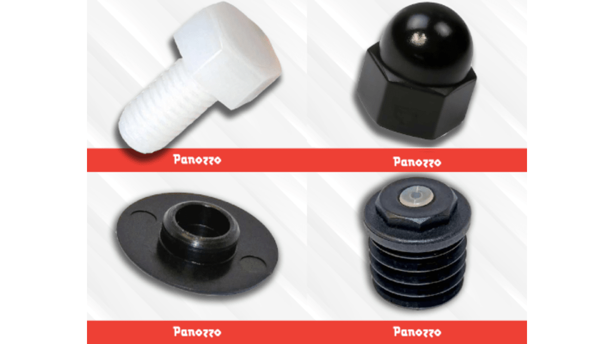 Elementi di fissaggio in plastica per allestimenti fieristici o arredamento