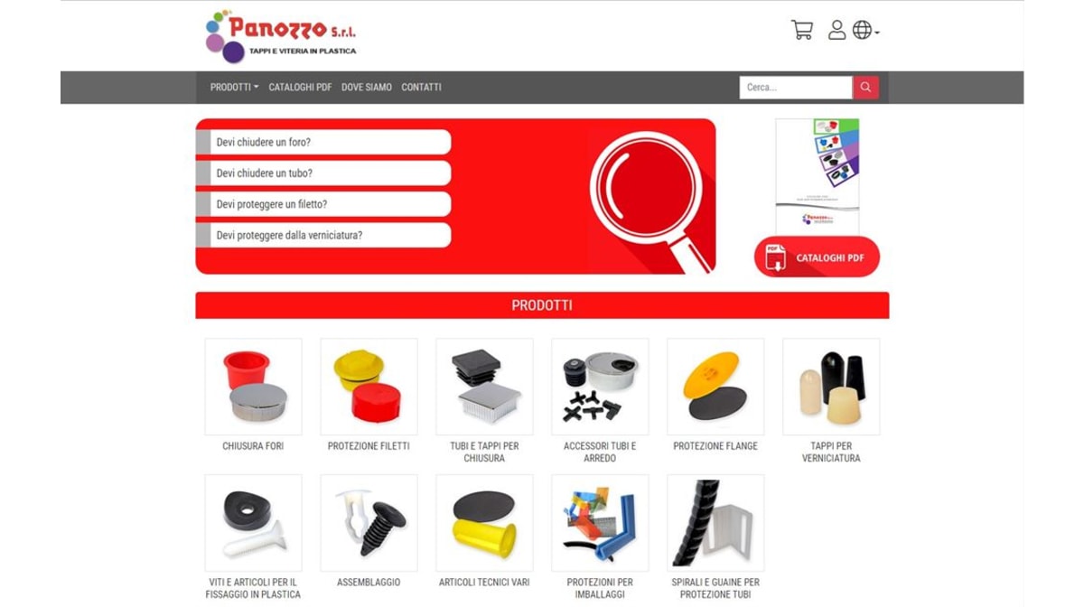 Tappi e viteria in plastica: il nuovo sito web di Panozzo S.r.l.