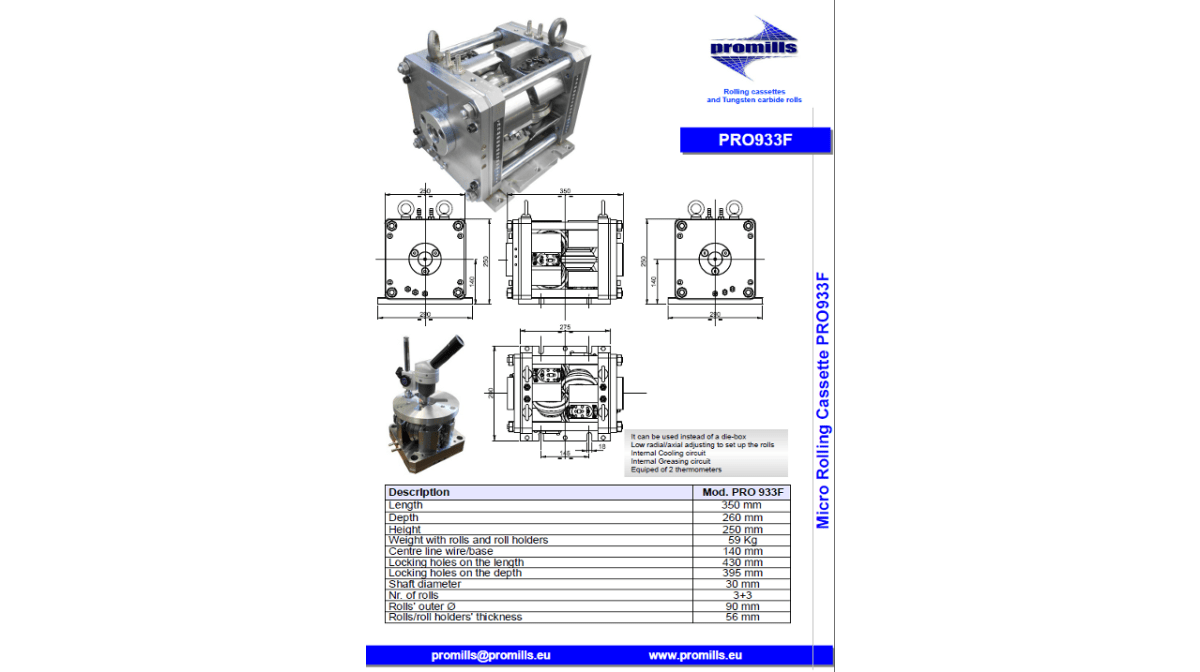 Promills présente la MICRO CASSETTE Pro933F