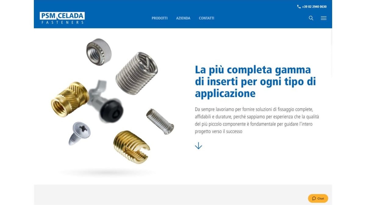 Online il nuovo sito di PSM Celada Fasteners