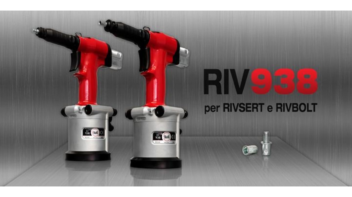 RIV938, hydro pneumatic riveting machine for male and female rivet nuts