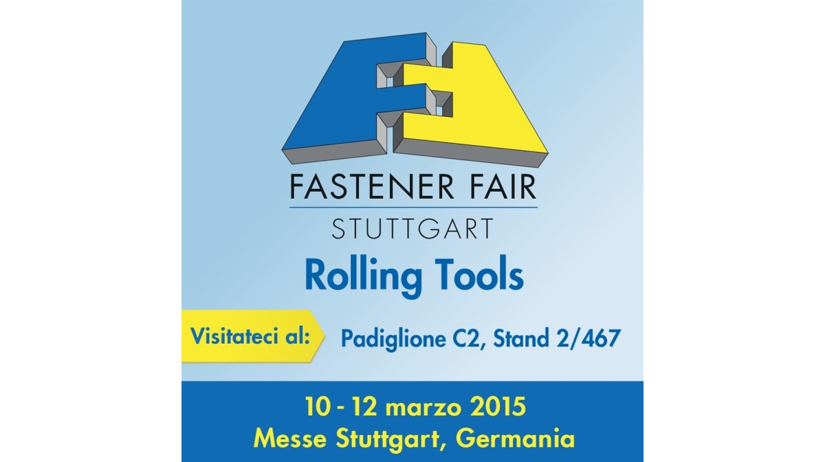 Rolling Tools annuncia la sua terza partecipazione alla Fastener Fair di Stoccarda