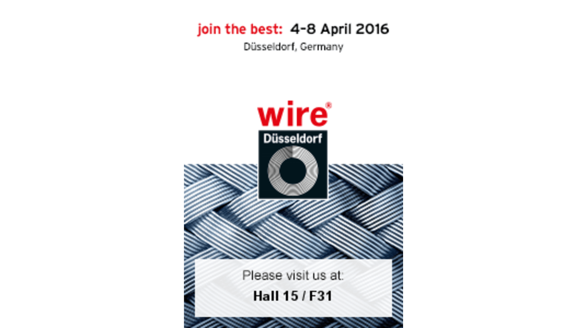 Rolling Tools: "Celebrate 30 years with us at wire 2016"