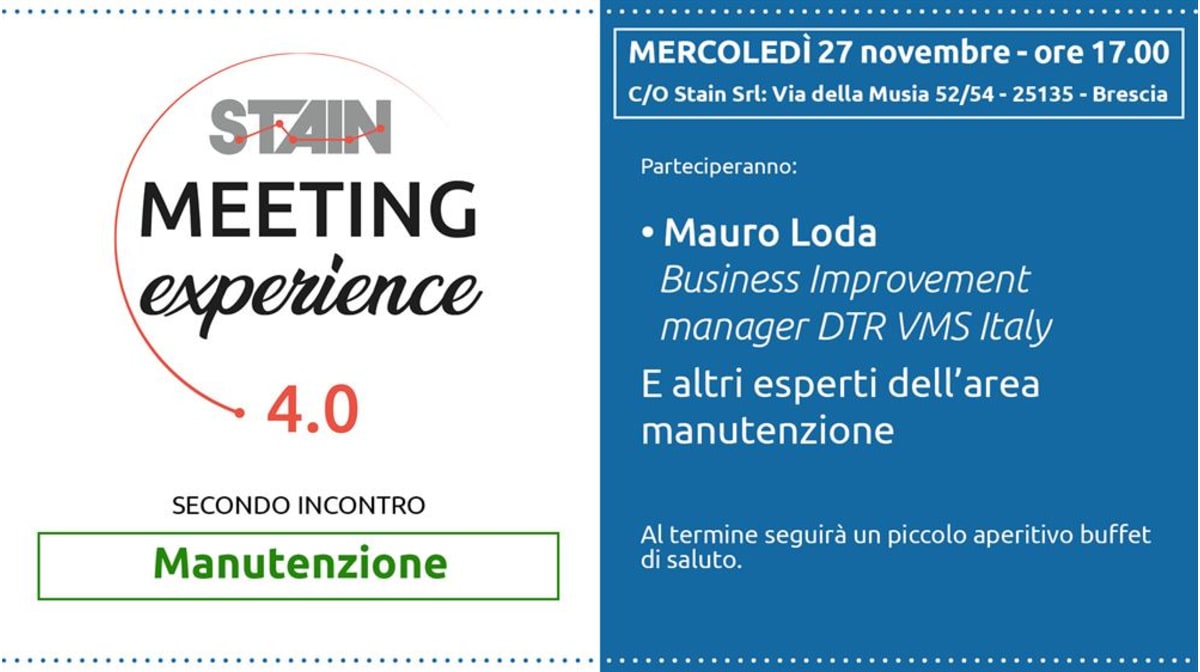 Industria 4.0, Stain presenta il secondo Meeting Experience
