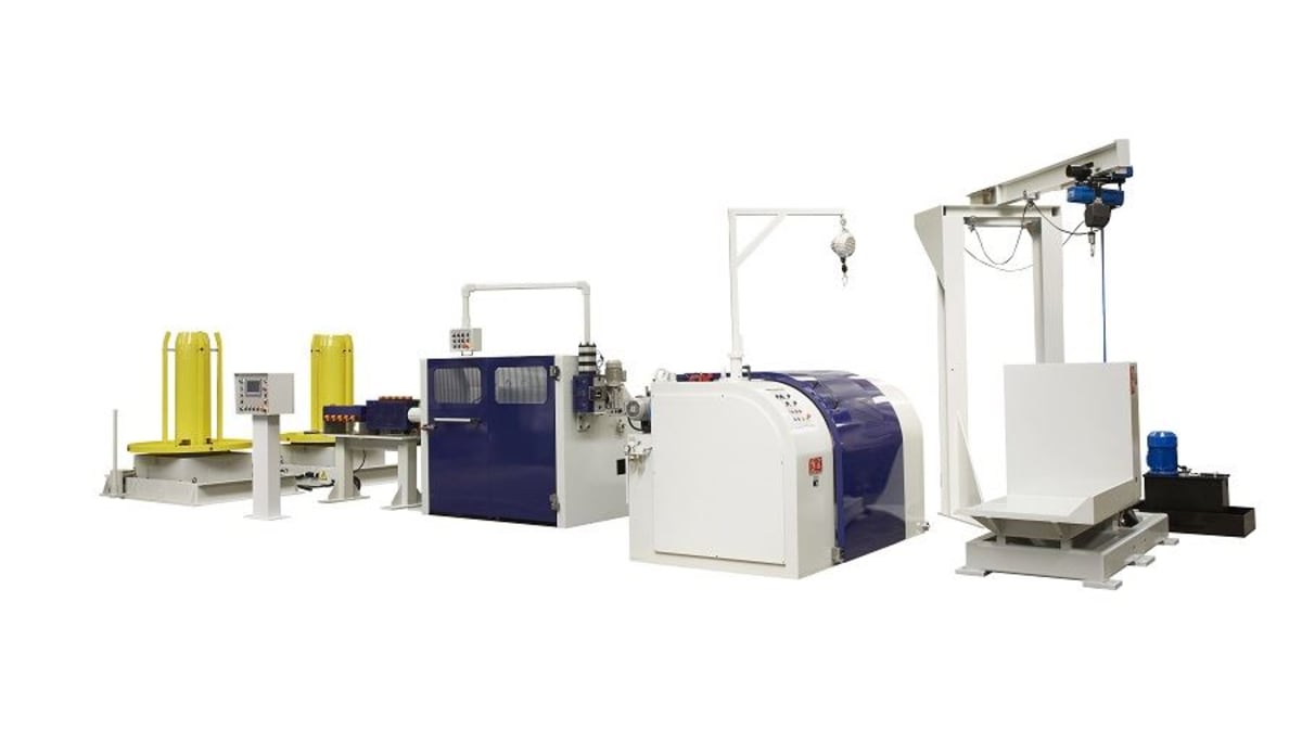 Wire drawing line for CHQ wire with spooler
