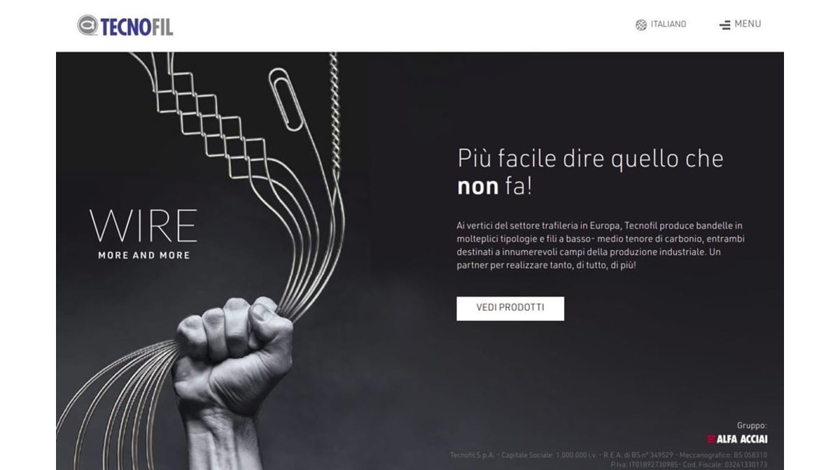 La trafileria Tecnofil cambia volto sul web 