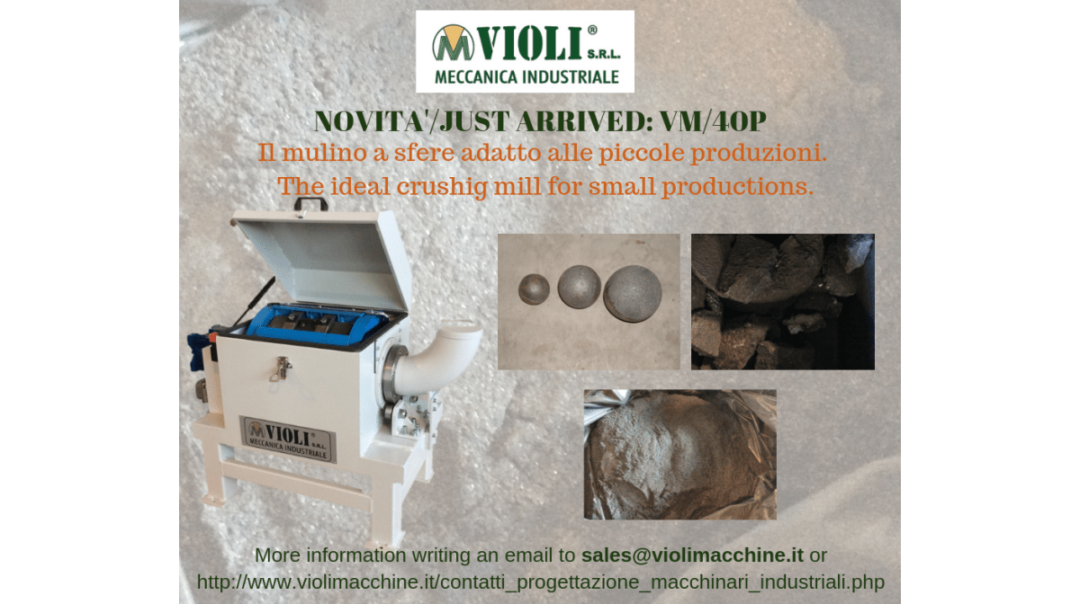 New in Violi: VM/40P, the ideal crushing mill for small productions