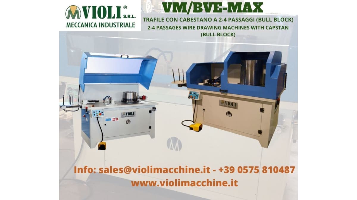Macchinari di trafilatura con cabestano a 2-4 passaggi: VM/VBE-MAX by Violi