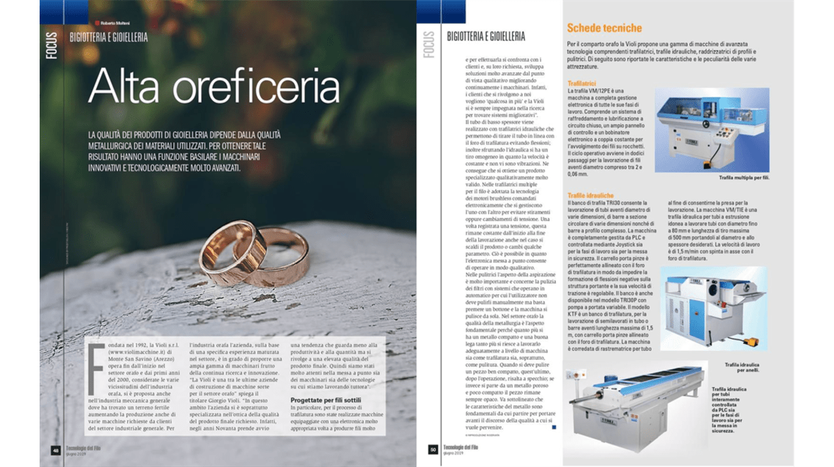 Violi Srl sulla stampa specializzata