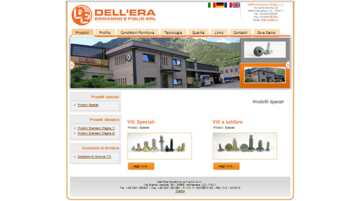 Dell'Era Viterie: nuovo sito web