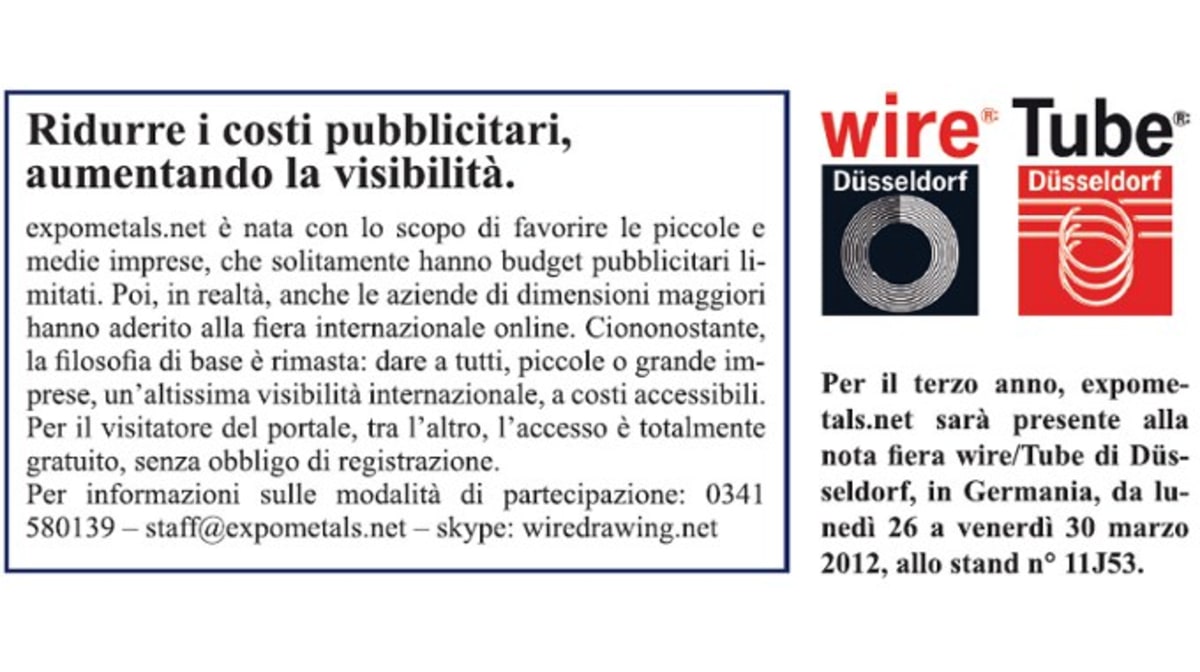 Il giornale di Lecco parla di expometals.net