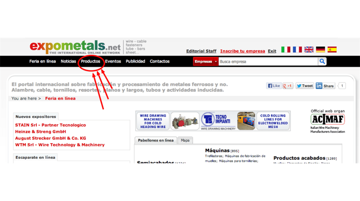 Encuentre inmediatamente el producto que necesita - Nueva búsqueda avanzada de productos en Expometals