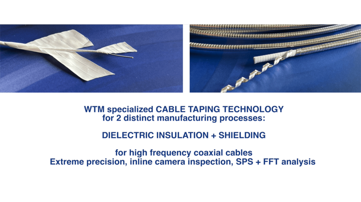 Cables coaxiales de alta frecuencia: proceso de producción completo con las encintadoras WTM