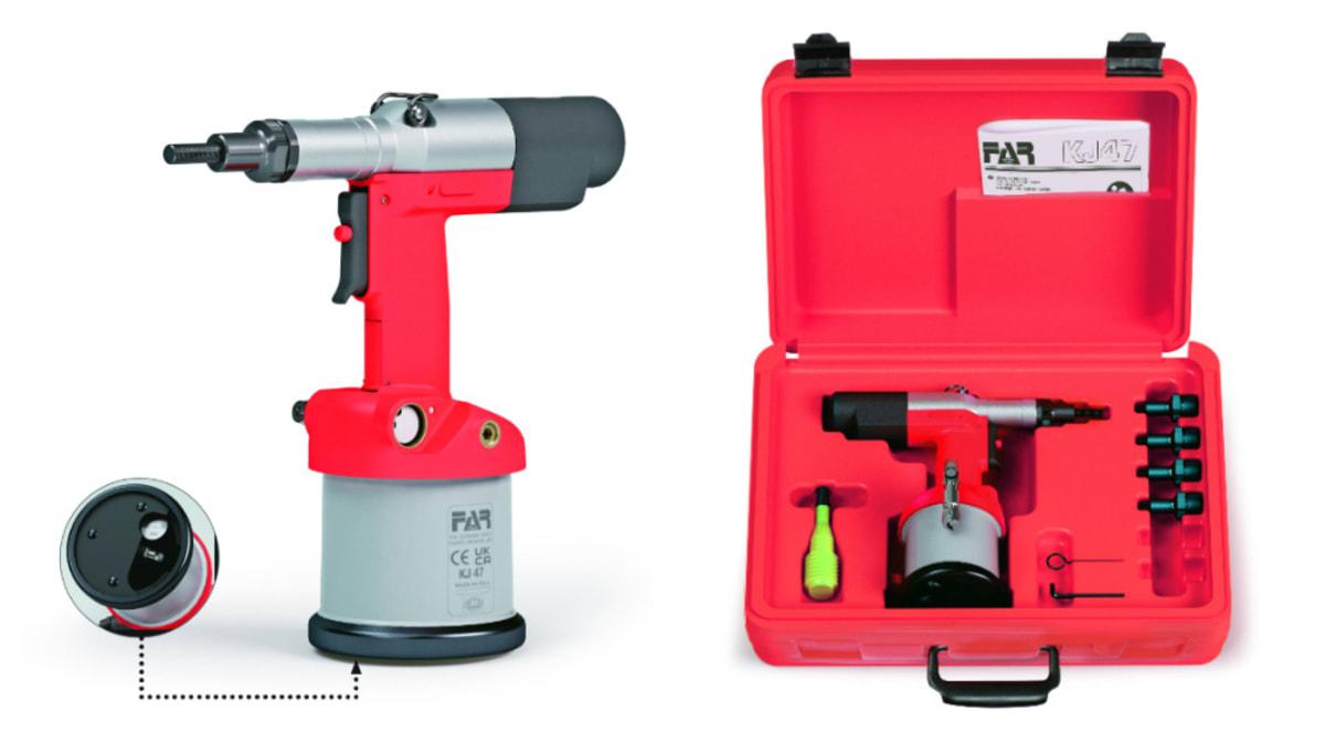 From the KJ47 hydro-pneumatic riveting tool to threaded inserts: all the latest by FAR