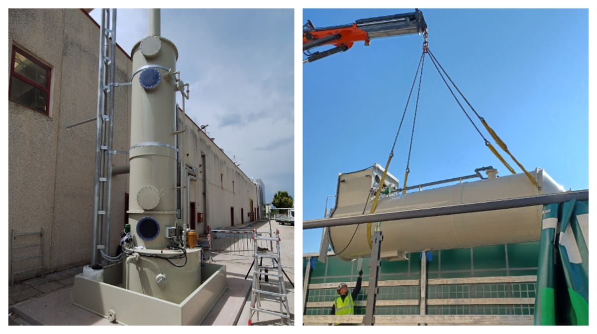 Innovative fume neutralization in Sirio Wire's single wire pickling lines