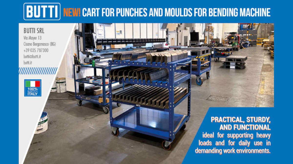Cart for punches and moulds for bending machine