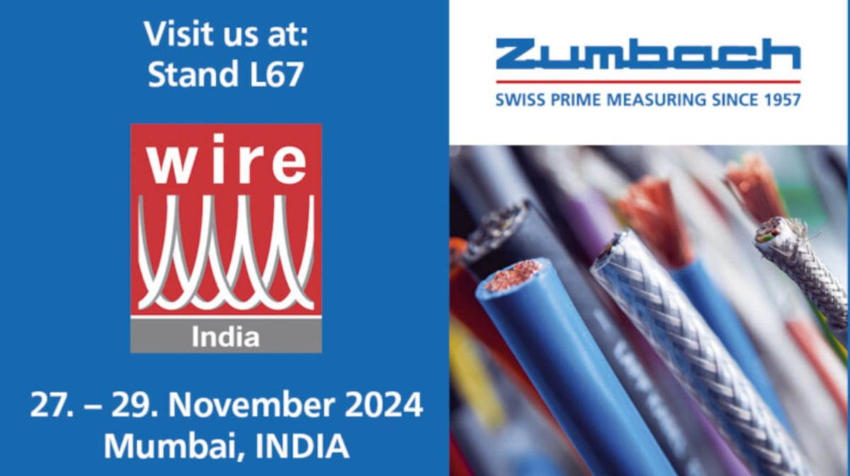 Zumbach Electronic AG to exhibit at wire India 2024: innovations in measuring and control technology