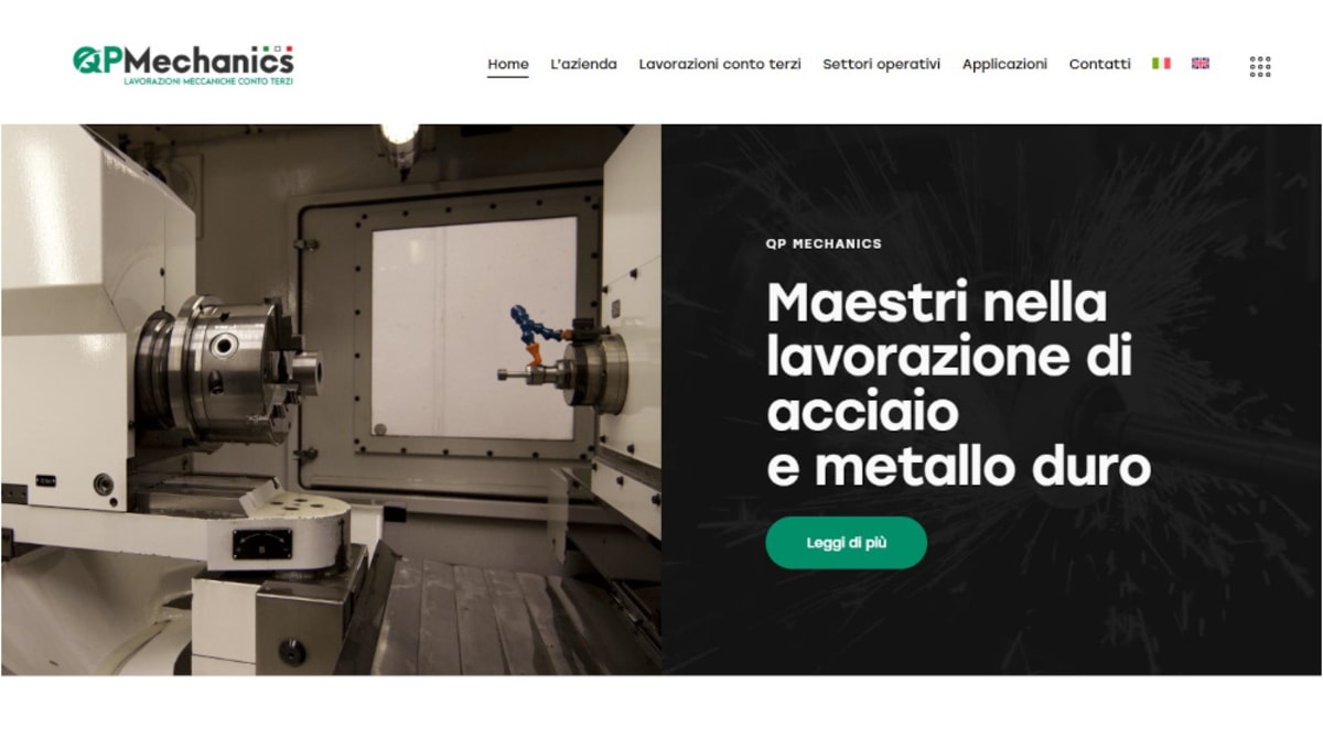 Il nuovo spazio online per le lavorazioni conto terzi di precisione di QP Mechanics