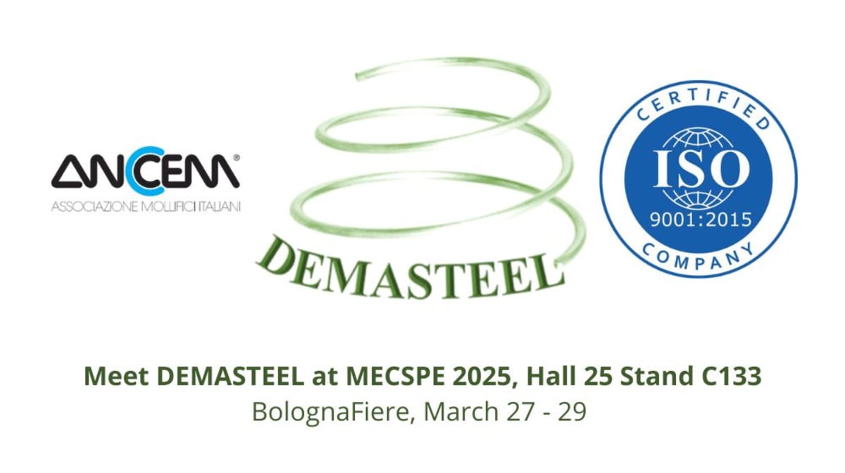 Demasteel’s 2025 kicks off with exciting news: ANCCEM, ISO 9001, and Mecspe