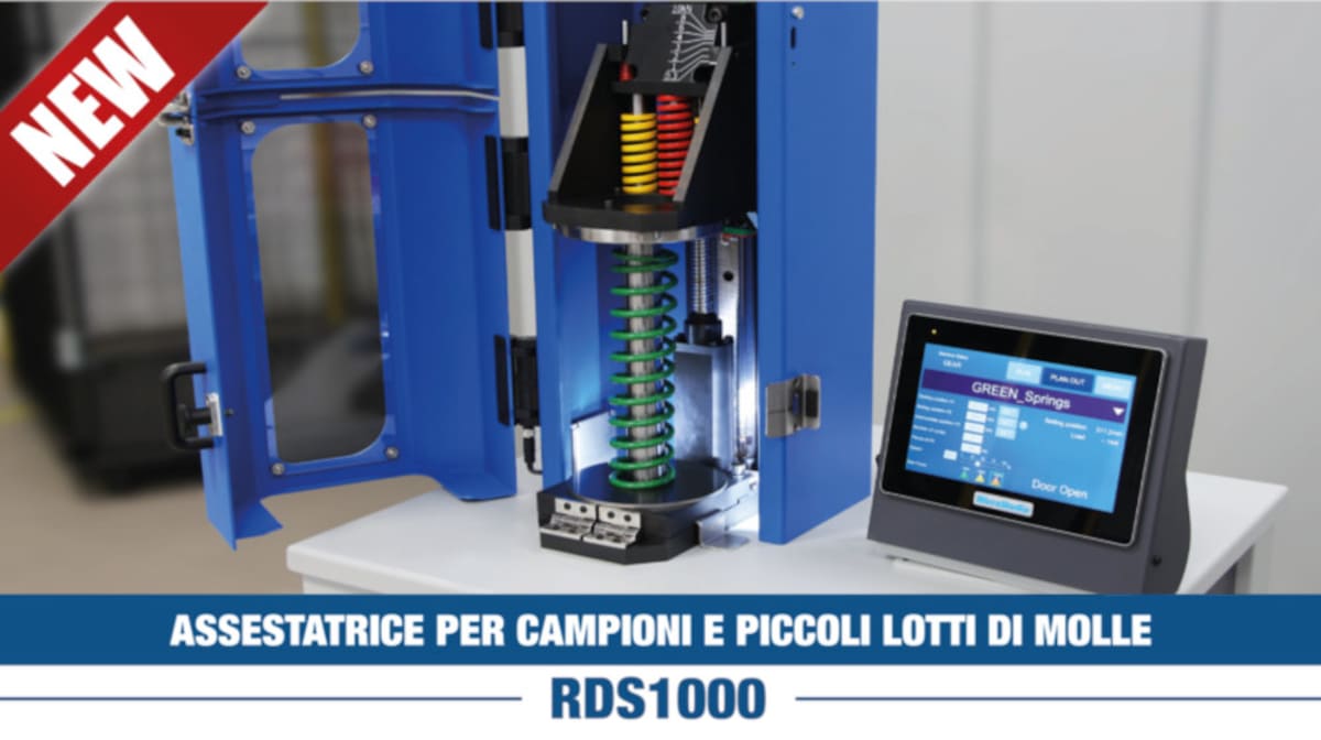 Microstudio presenta RDS1000, nuova assestatrice per campioni e piccoli lotti di molle