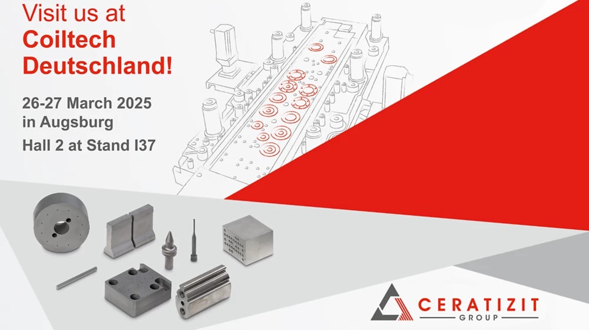 Ceratizit set to showcase cutting-edge hard material solutions at Coiltech Deutschland 2025