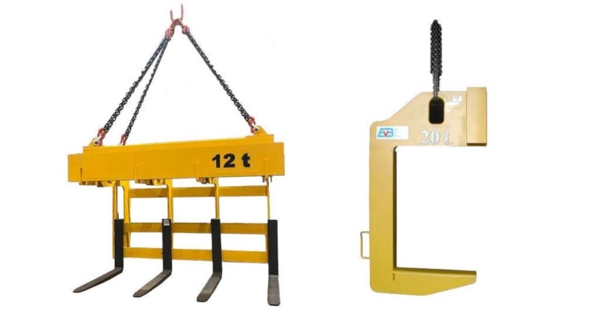 EVB hooks and lifting beams for coils and complex loads
