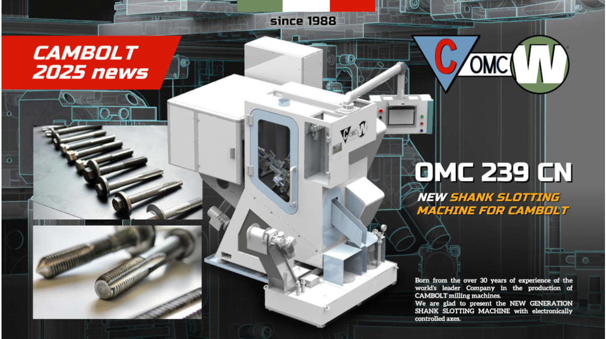 OMC239CN by OMC-Wirelombardia is the new advanced solution for cam bolt milling