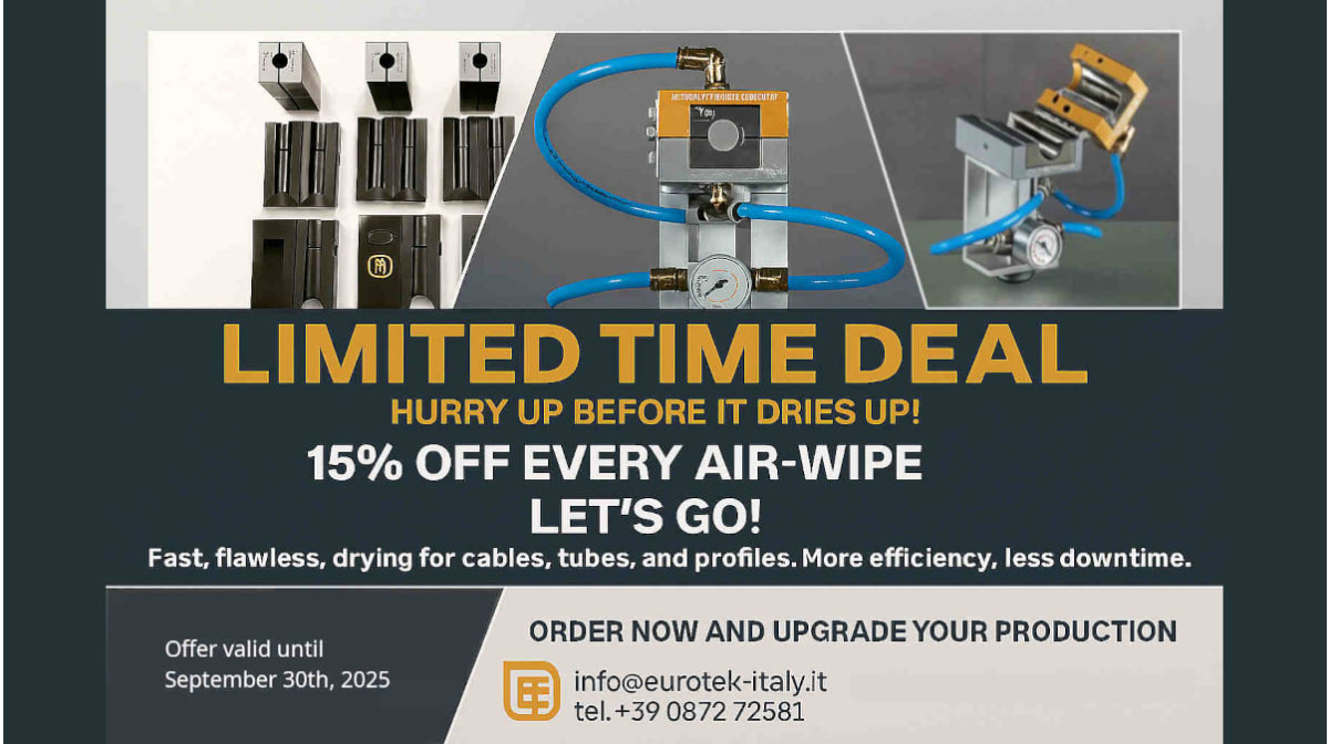Anche i prezzi evaporano: promo speciale sugli asciugatori Eurotek per linee di estrusione