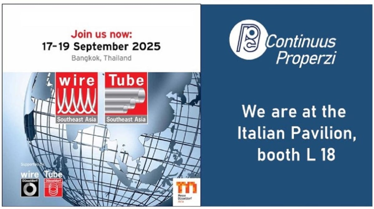 Au-delà de l’aluminium : Continuus-Properzi présentera ses solutions au wire Southeast Asia 2025