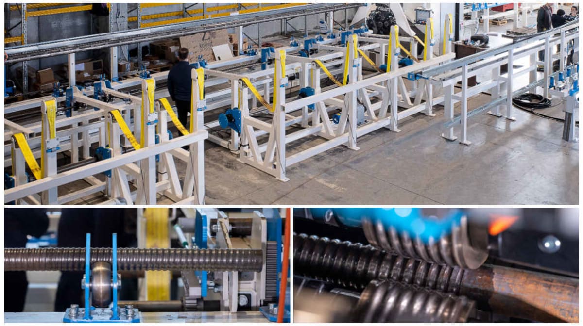 Smart Rolling Line da 42 metri per barre auto-perforanti: nuova frontiera superata da EVIRT Italia