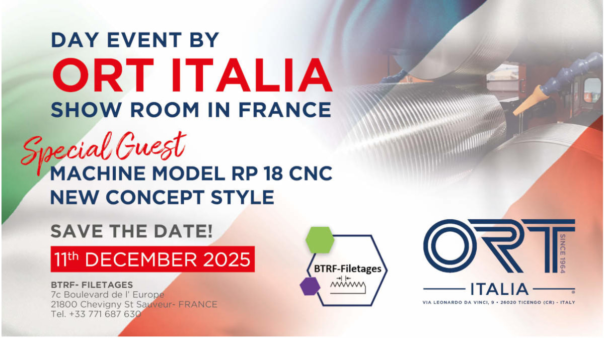 ORT Open Day in France: showcasing the RP18 CNC thread rolling machine