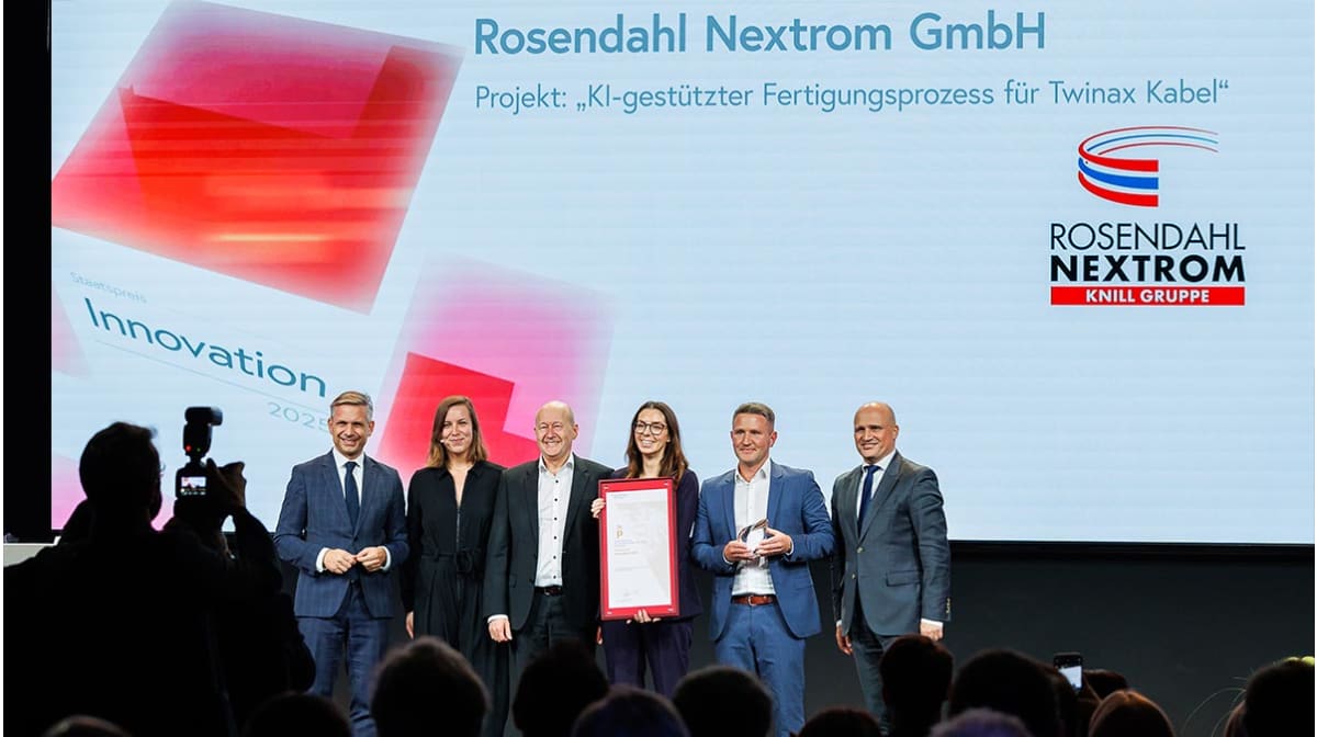 Rosendahl Nextrom awarded for AI-driven Twinax insulation process