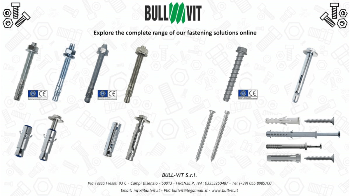 Safe and conscious fastening: the BULL-VIT guide to choosing the right anchor