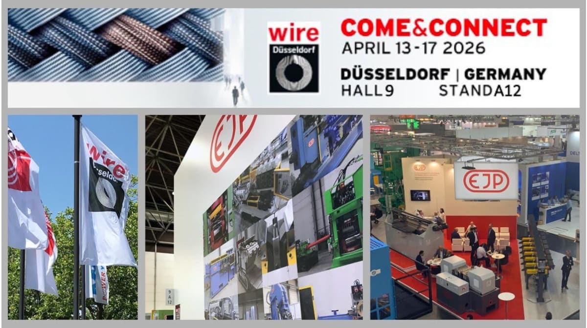 Solutions for wire, bars, tubes, and profiles: EJP on site at the WIRE & TUBE 2026 in Düsseldorf