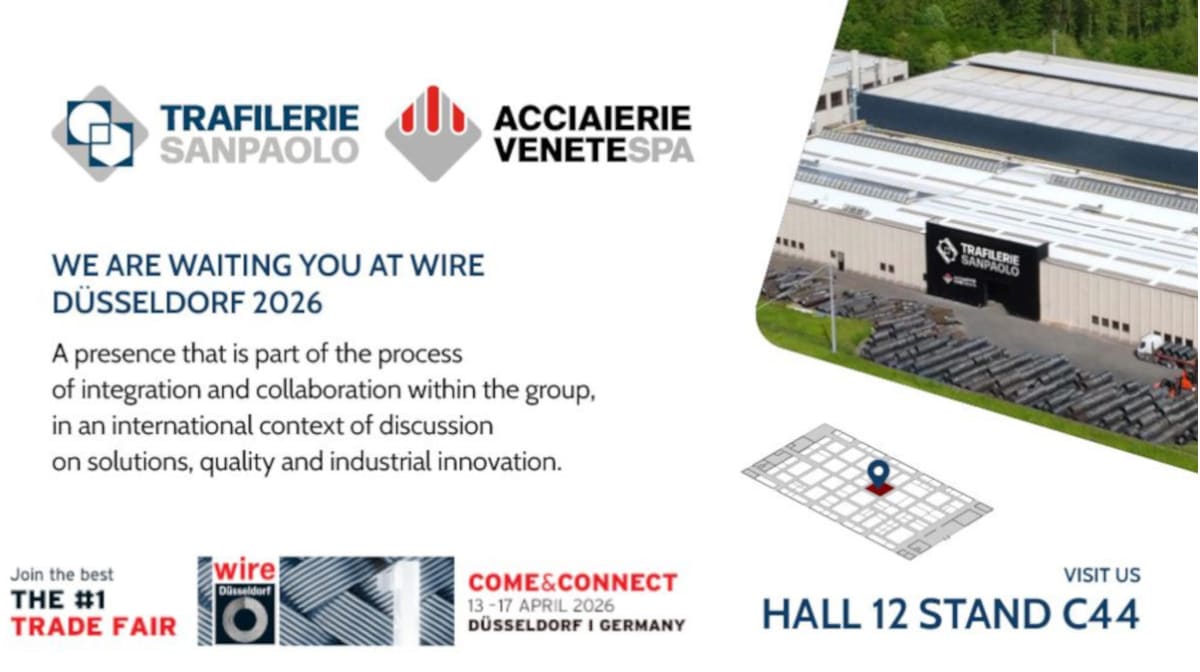Trafilerie San Paolo at wire Düsseldorf 2026 with Acciaierie Venete