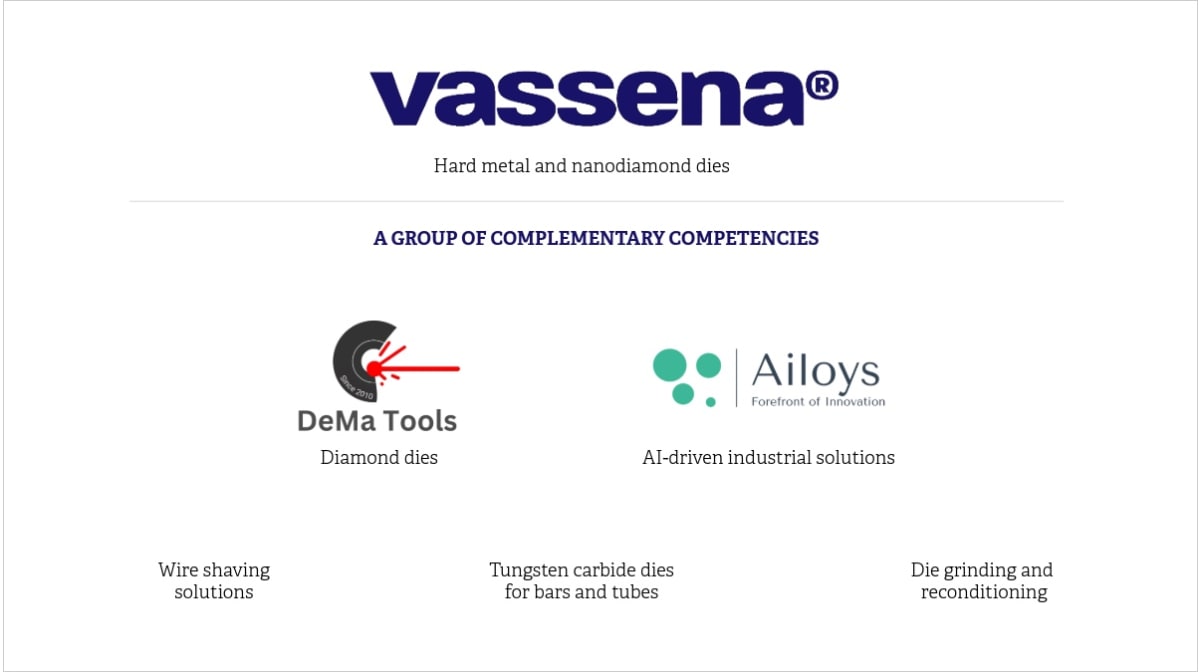 Vassena expands its product and service range for the wire and tube industry
