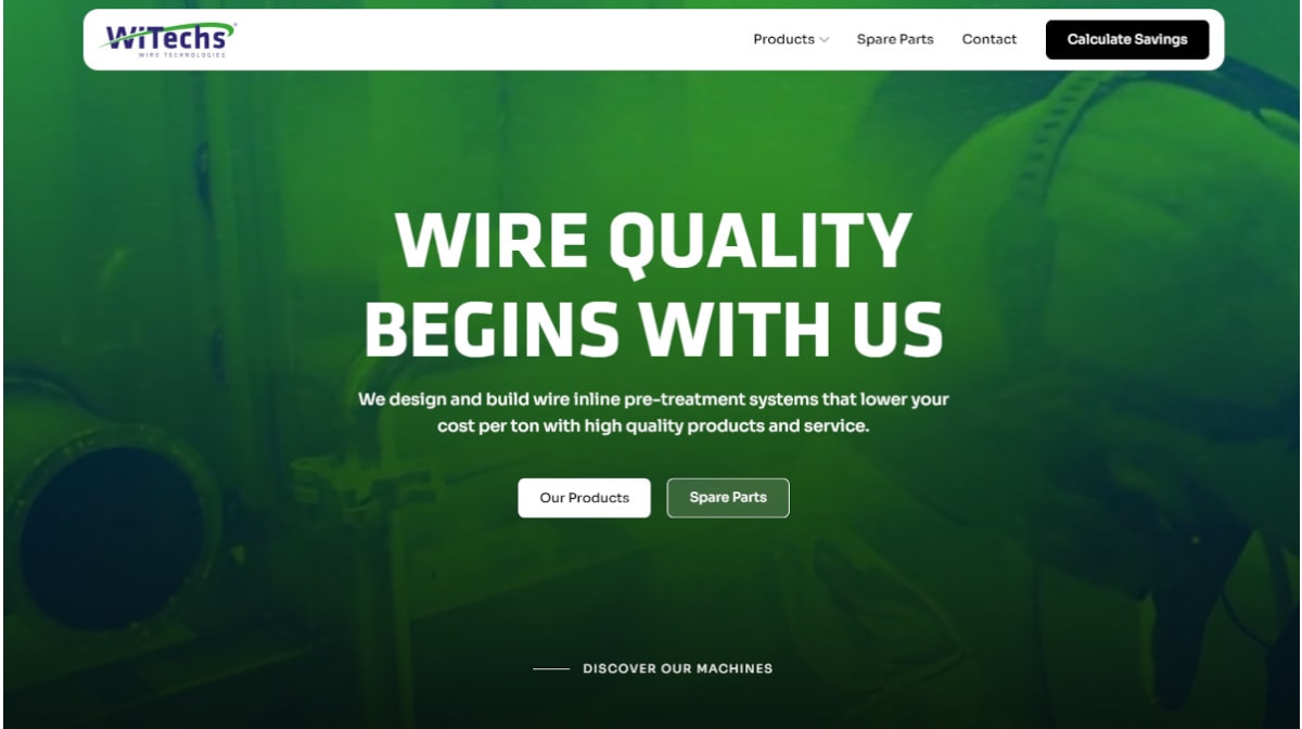 WiTechs unveils its new website built to support wire manufacturers worldwide