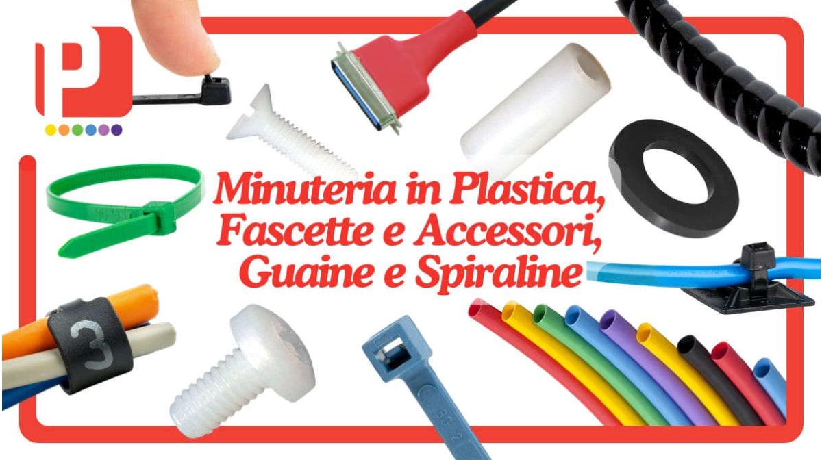 Minuteria in plastica, fascette e guaine termorestringenti, piccoli componenti dei sistemi elettrici