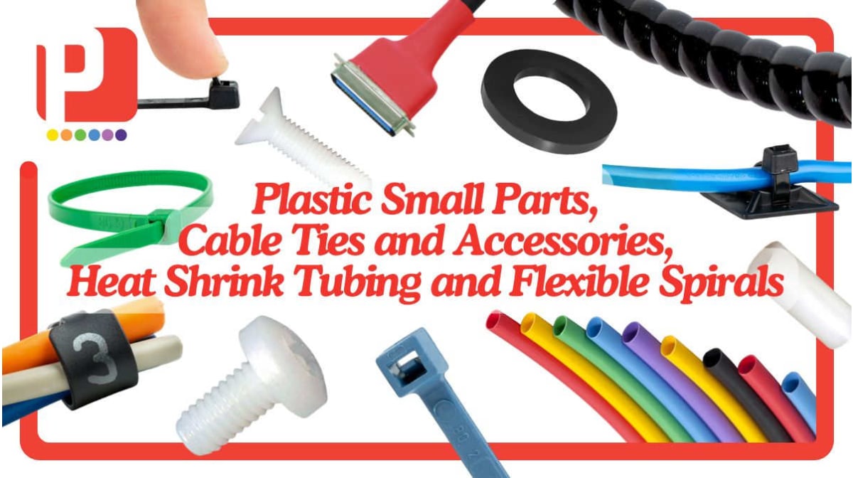 Plastic fasteners, cable ties, and cable protection for electrical systems