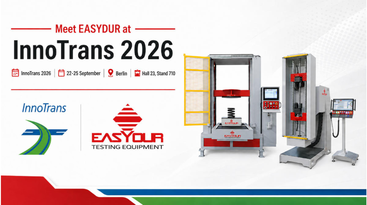 Easydur machines for testing railway springs and dampers return to InnoTrans