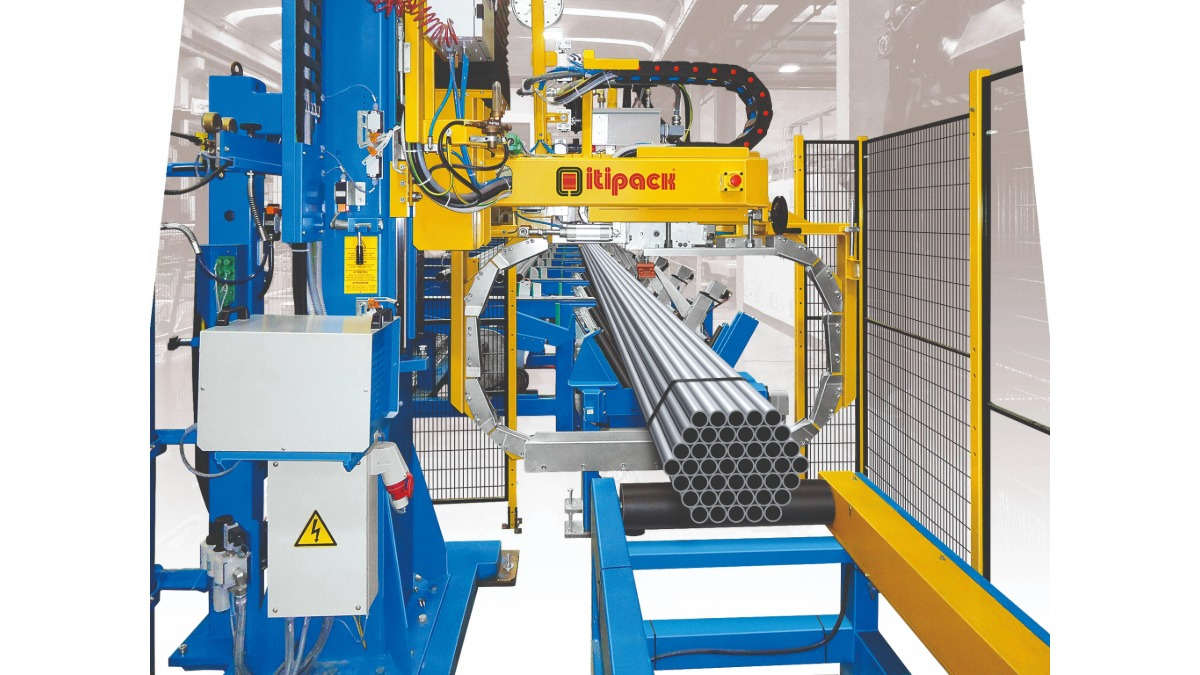 Reggiatrici per tubi Itipack, veduta frontale