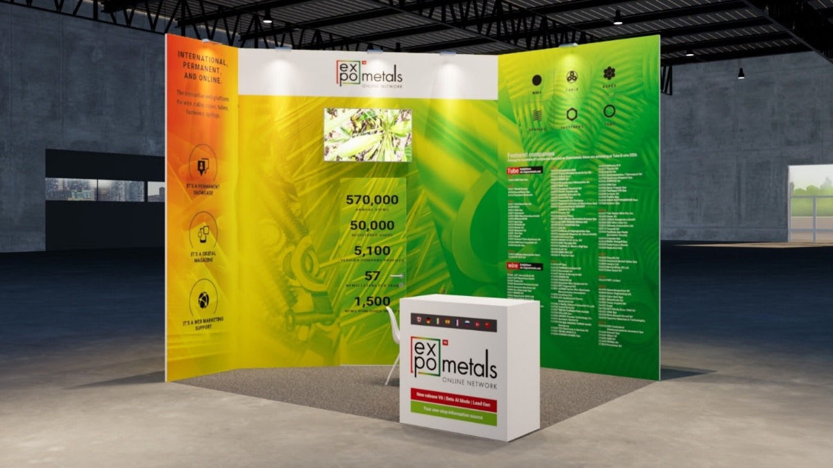 Rendering 3D stand fornito da PK Studio